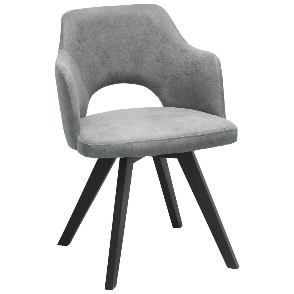 XXXLutz Židle S Područkami Šedá Černá Venda