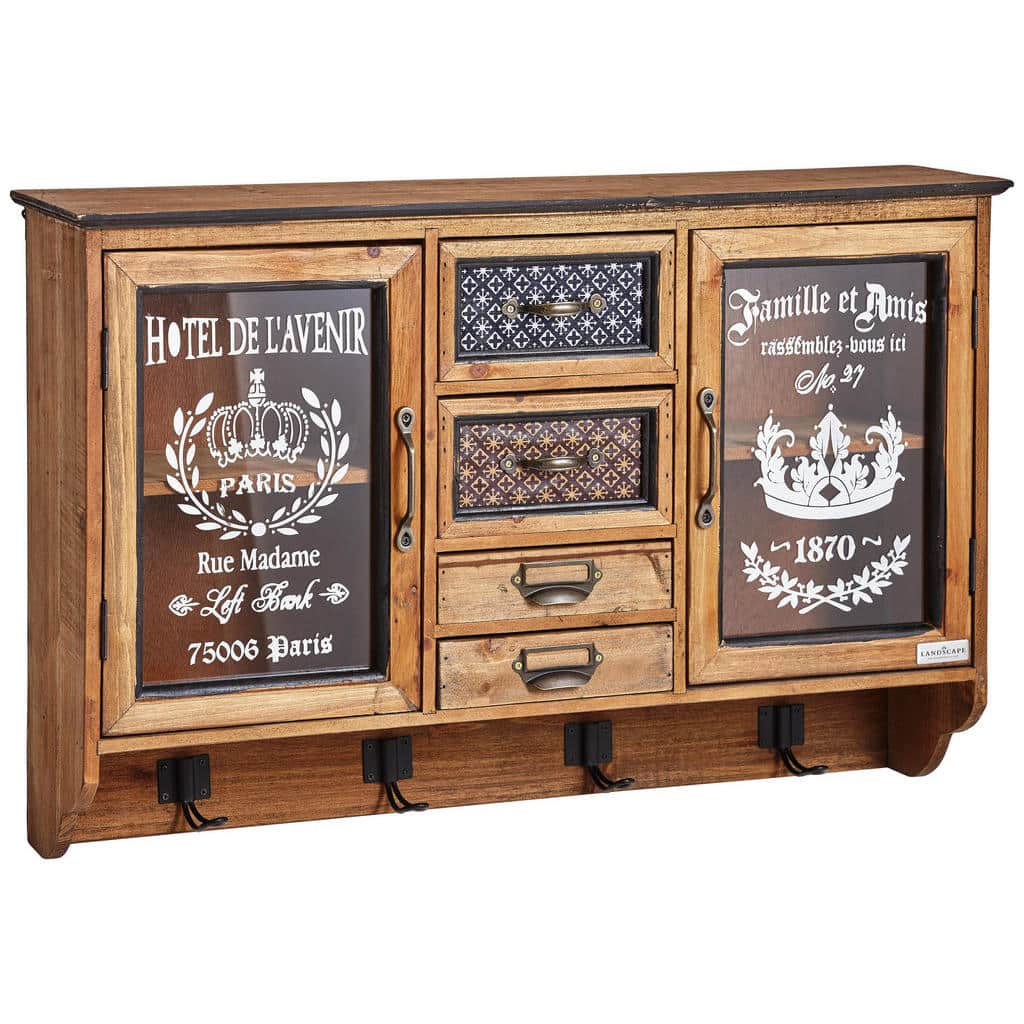 XXXLutz Závěsná Vitrína Borovice Šedá Bílá Barvy Borovice Ambia Home