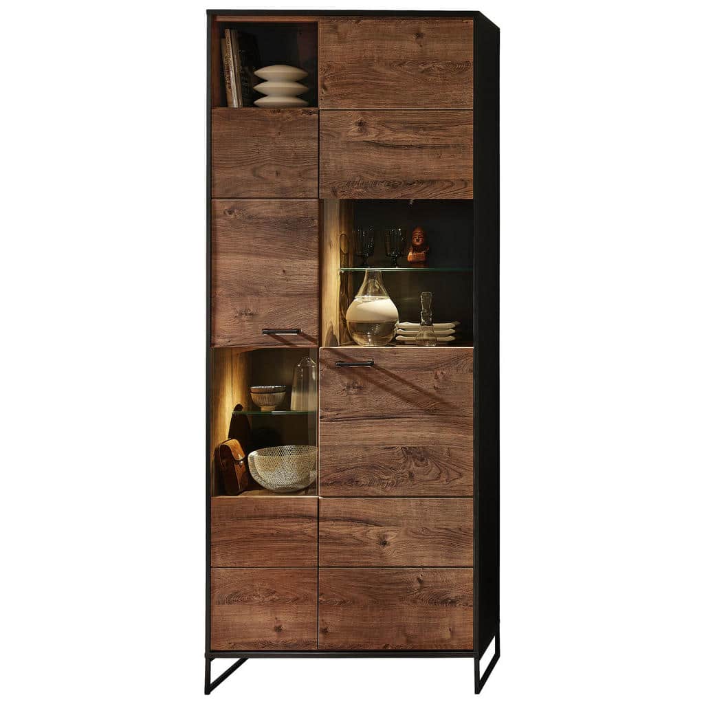 XXXLutz Vitrína Barvy Grafitu Barvy Dubu Stylife