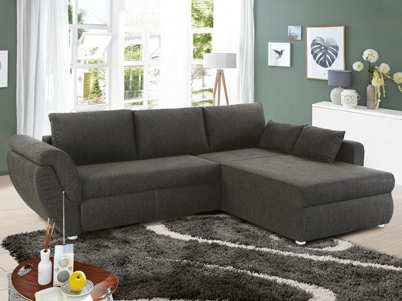 Asko Rohová sedací souprava Torgau, černo-šedá tkanina