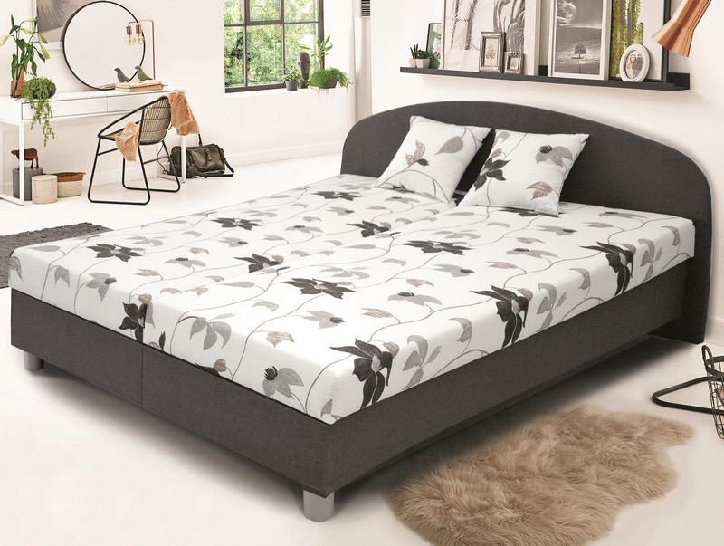 Asko Postel Bastian 160x200 cm, šedá tkanina