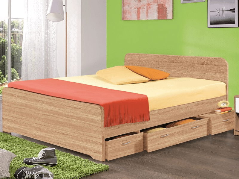 Asko Postel se zásuvkami Boro 2, 90x200 cm