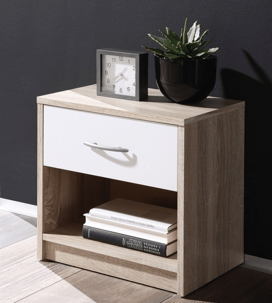 Asko Noční stolek Pepe, dub sonoma/bílá