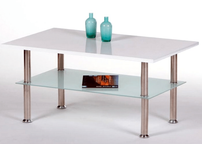 Asko Konferenční stolek Flip 3, bílý lesk