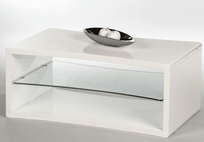 Asko Konferenční stolek Curve, bílý lesk