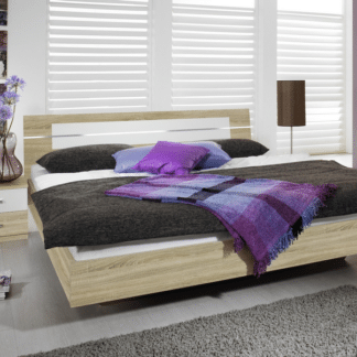 Asko Postel s nočními stolky Burano 180x200 cm, dub sonoma/bílá