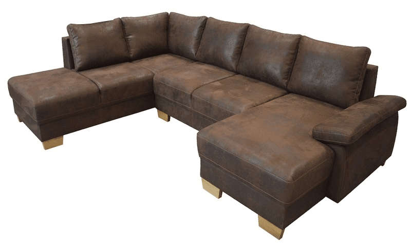 Asko Sedací souprava Chivas, tvar U, hnědá vintage látka, bez funkcí