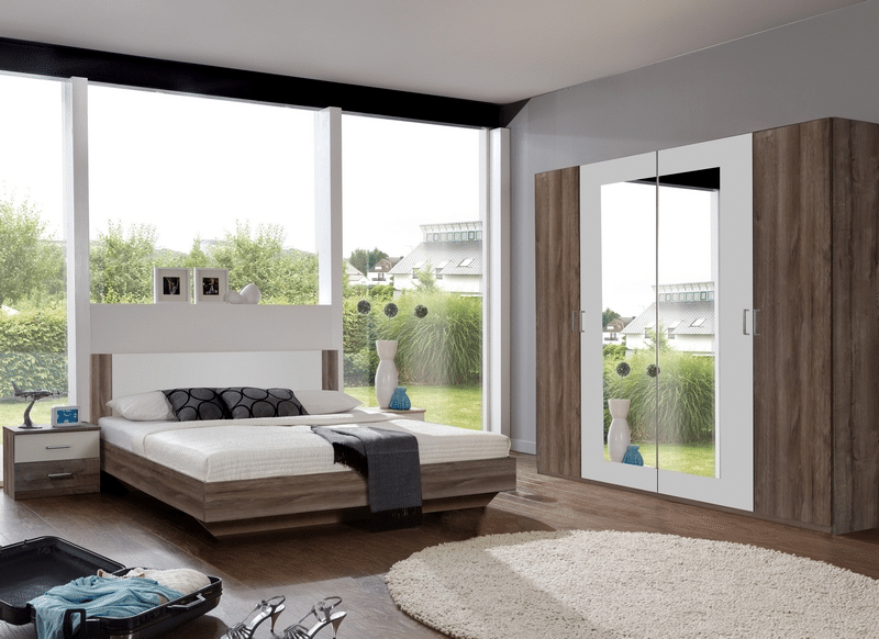 Asko Sestava ložnice Franziska, bahenní dub/bílá