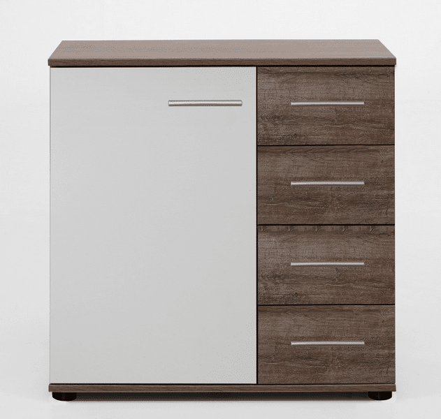 Asko Komoda se zásuvkami Franziska, bahenní dub/bílá