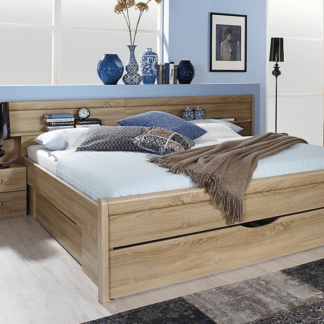 Asko Postel s nočními stolky Cham 180x200 cm, se zásuvkami