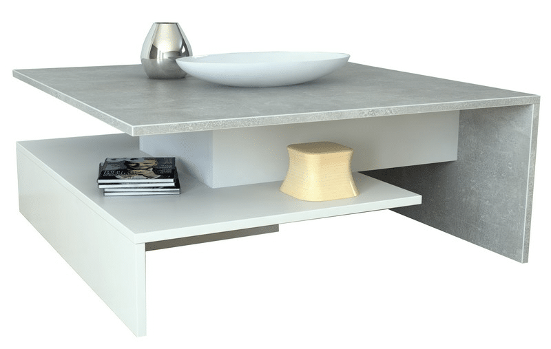Asko Konferenční stolek AS-53, beton/bílý