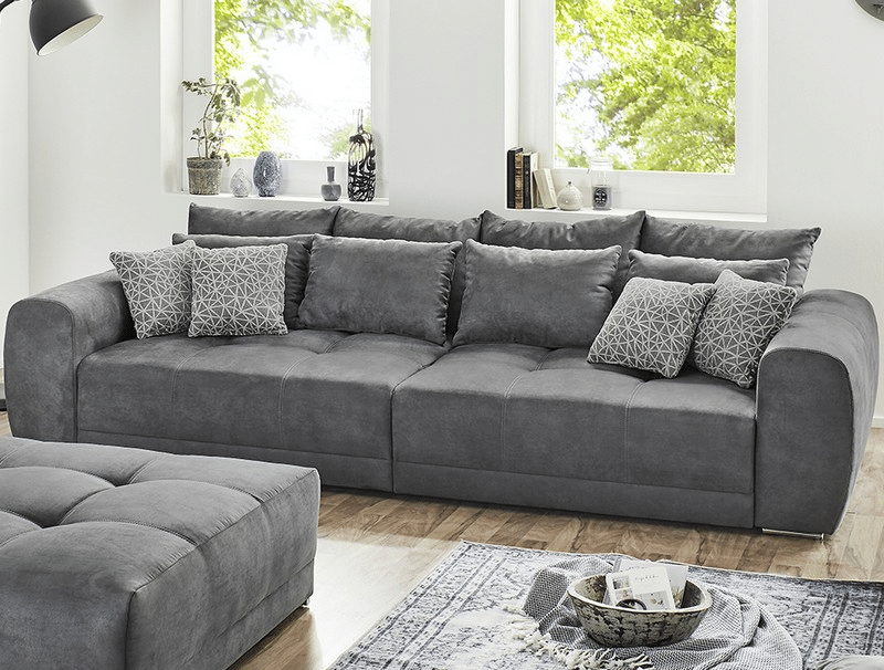 Asko Velká pohovka/sedačka Moldau, šedá látka