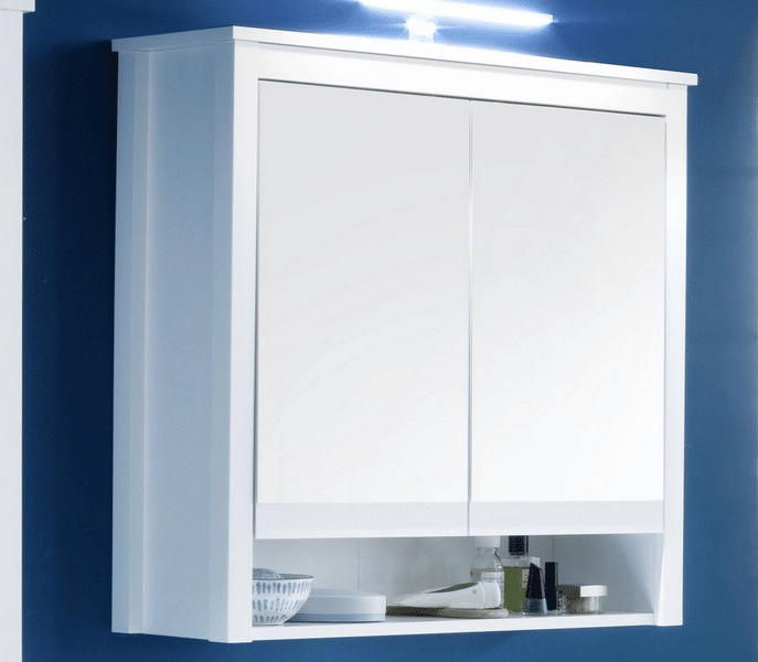 Asko Koupelnová skříňka se zrcadlem Ole, bílá, šířka 81 cm