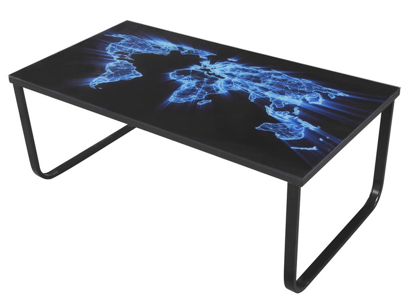 Asko Konferenční stolek Cruz, motiv modrá mapa