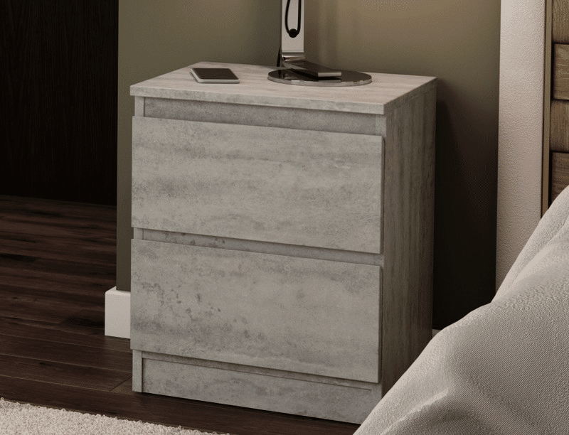 Asko Skříňka/noční stolek Carlos 402S, šedý beton