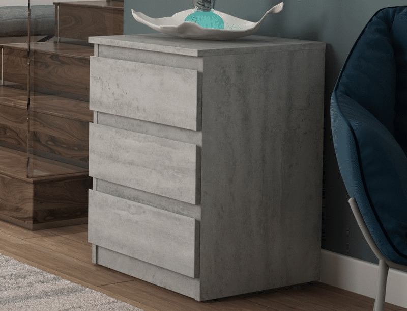 Asko Skříňka/vysoký noční stolek Carlos 403S, šedý beton