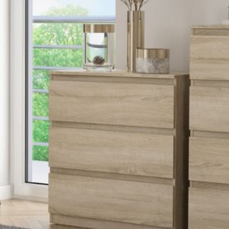 Asko Zásuvková komoda Carlos 753S, dub sonoma, výška 80 cm