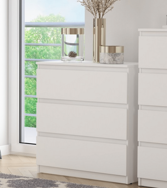 Asko Zásuvková komoda Carlos 753S, bílá, výška 80 cm