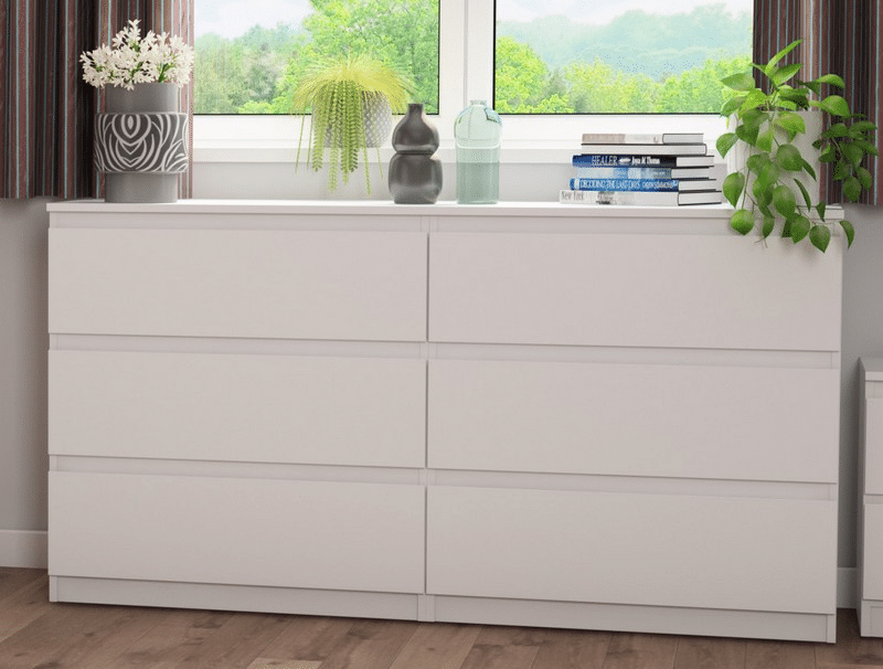 Asko Široká komoda Carlos, bílá, 150 cm