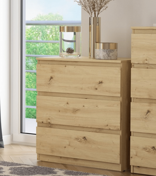 Asko Zásuvková komoda Carlos 753S, dub artisan, výška 80 cm