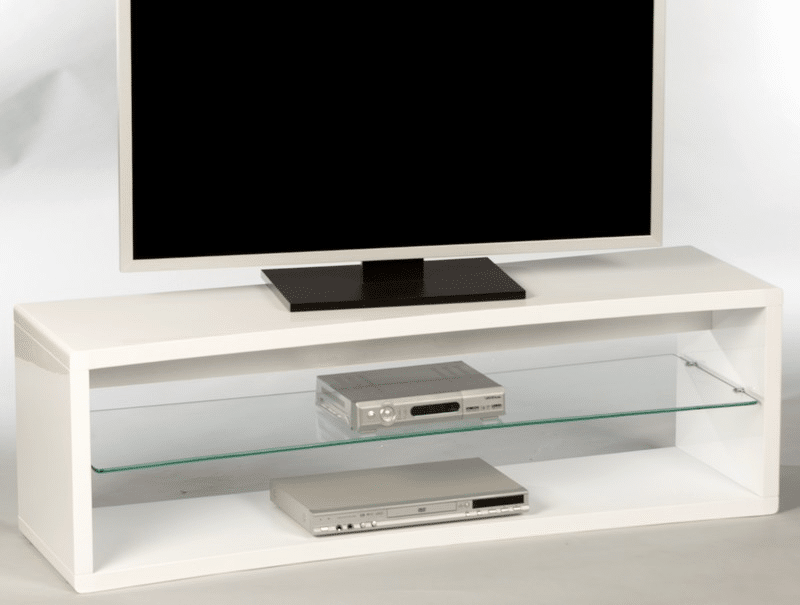 Asko TV stolek Curve, bílý lesk