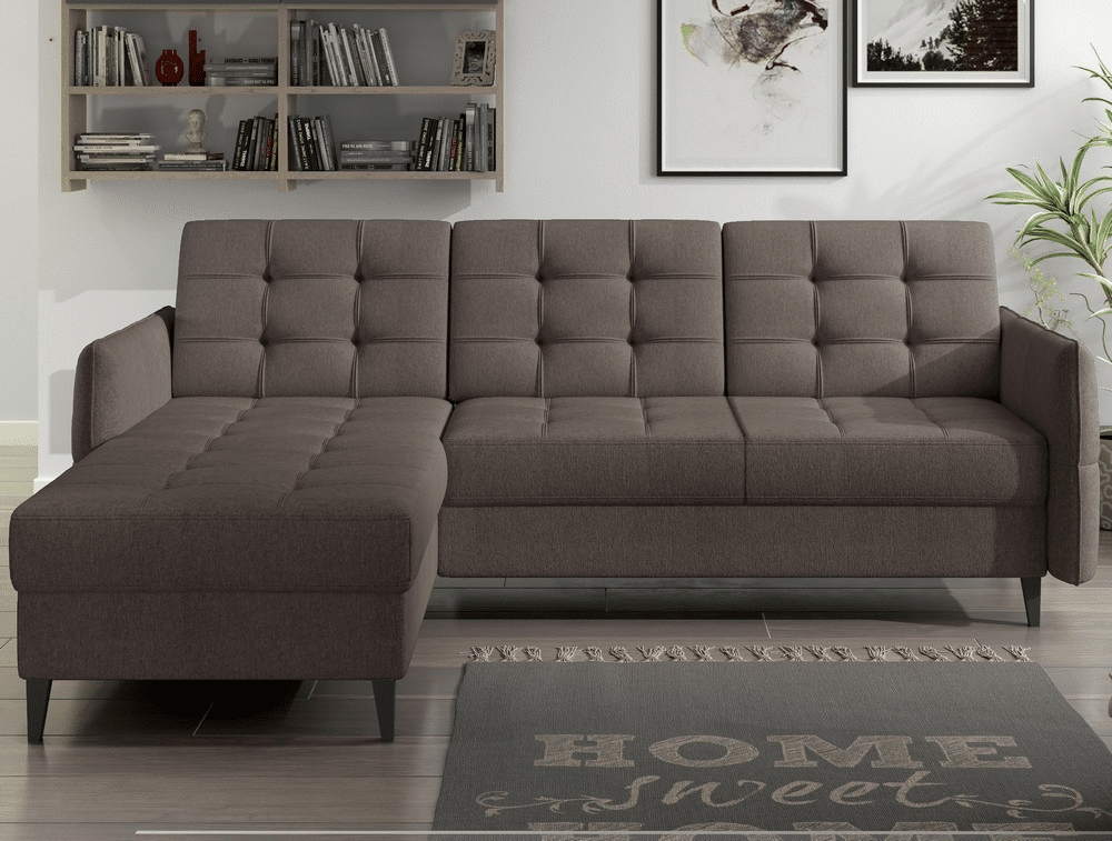 Asko Rohová sedací souprava Neto, hnědá tkanina