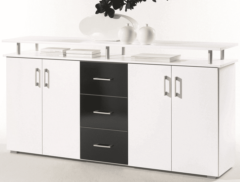 Asko Široká komoda Lift, bílá/černá