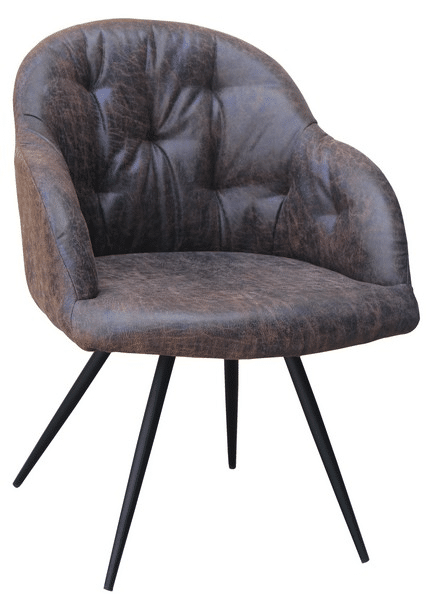 Asko Jídelní židle Maryland, hnědá vintage látka