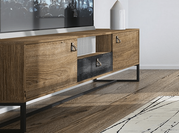 Asko TV skříňka Dark, dub ribbeck/černý kámen