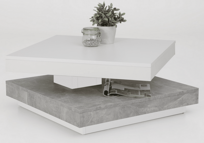 Asko Konferenční stolek Andy, bílý/šedý beton