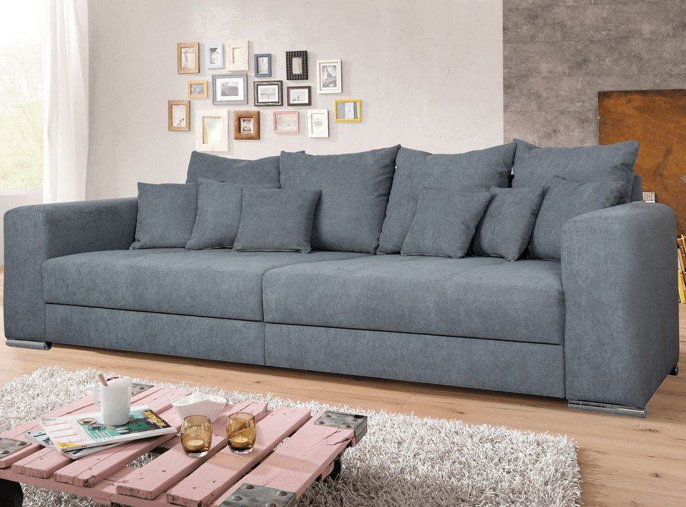 Asko Široká pohovka Rosa, šedá látka