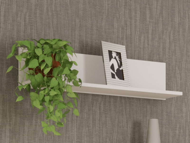 Asko Nástěnná police Carlos, bílá, 75 cm