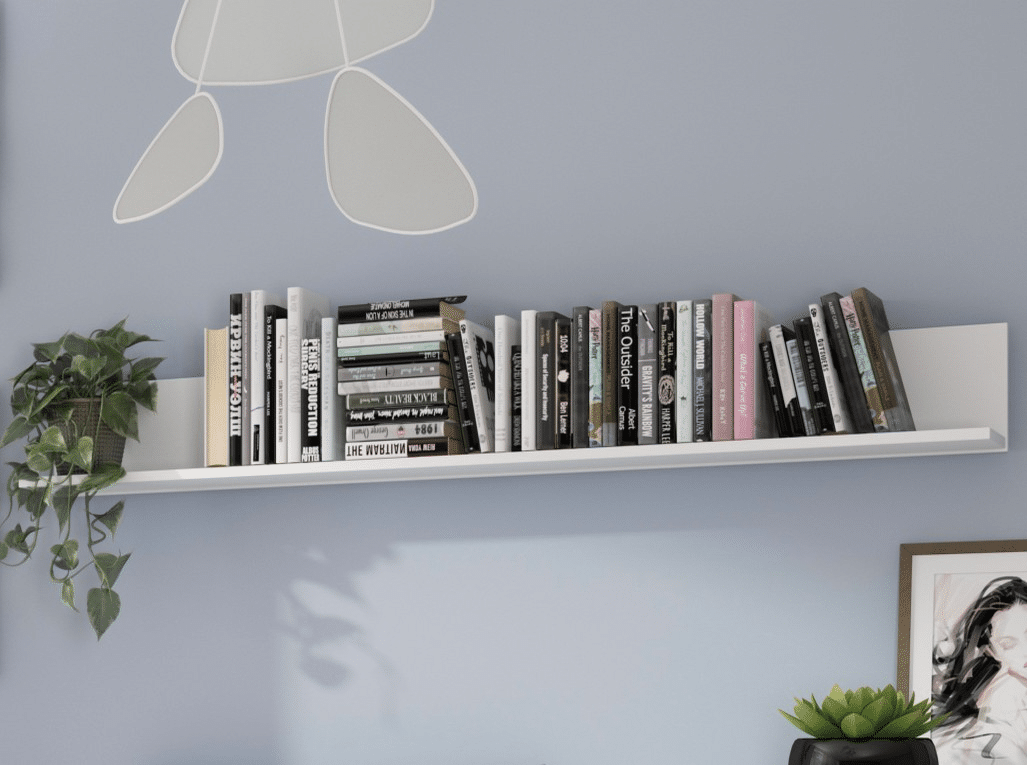 Asko Nástěnná police Carlos, bílá, 150 cm