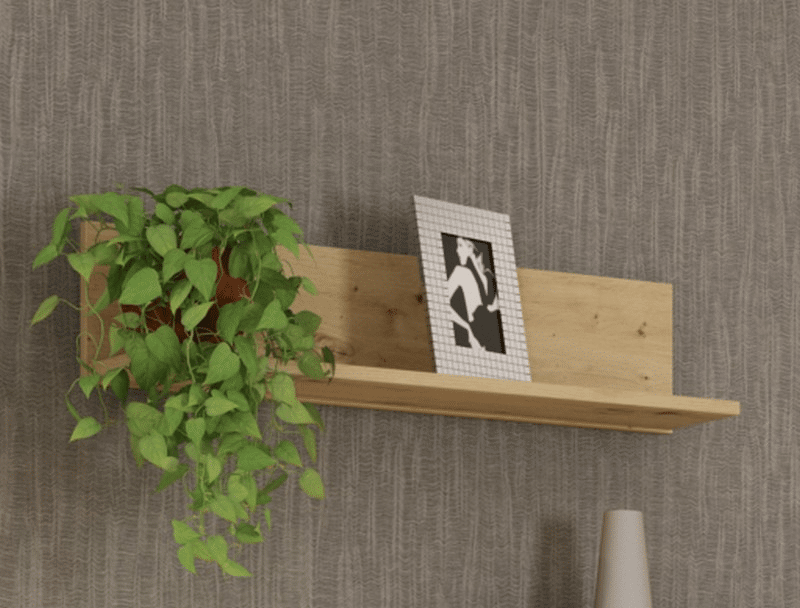 Asko Nástěnná police Carlos, dub artisan, 75 cm