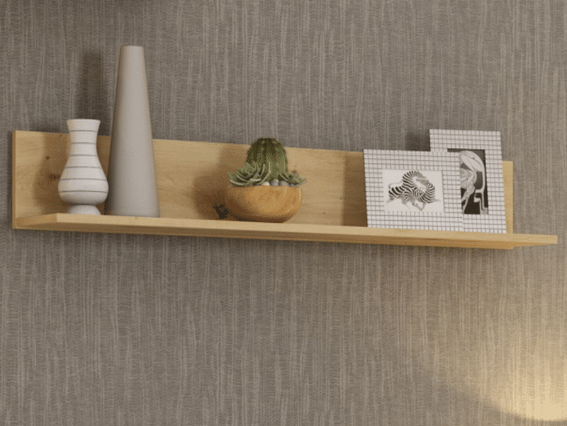 Asko Nástěnná police Carlos, dub artisan, 120 cm