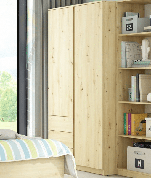 Asko Šatní skříň Carlos, dub artisan, 100 cm