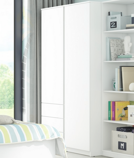 Asko Šatní skříň Carlos, bílá, 100 cm