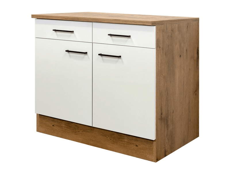 Asko Dolní kuchyňská skříňka Avila US100, dub lancelot/krémová, šířka 100 cm