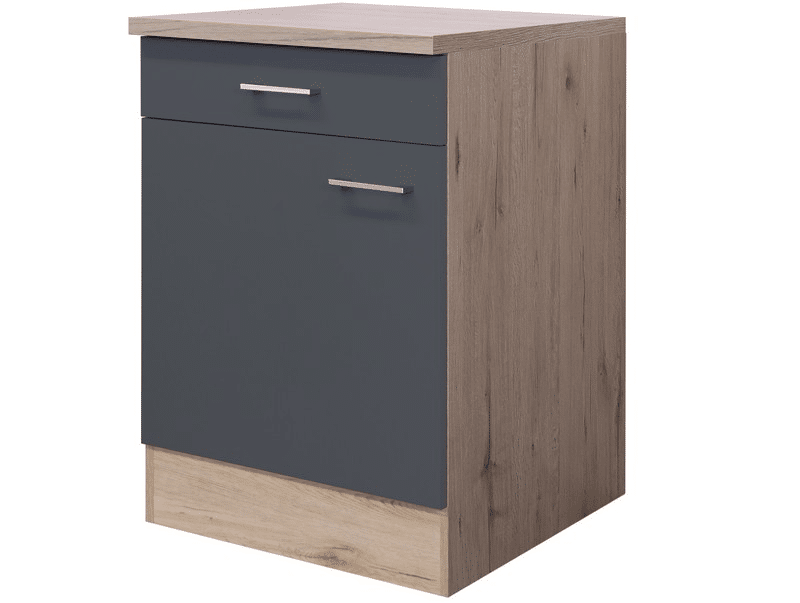 Asko Dolní kuchyňská skříňka Tiago US60, dub sonoma/šedá, šířka 60 cm