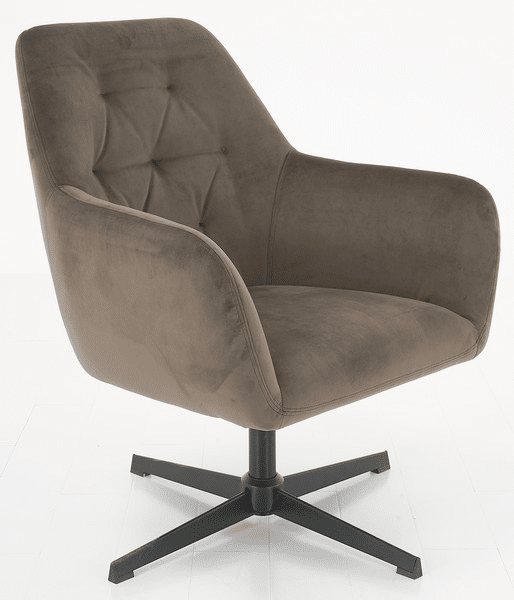 Asko Otočné křeslo Charlie, hnědá látka