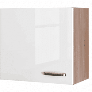 Asko Horní kuchyňská skříňka Valero H60, dub sonoma/bílý lesk, šířka 60 cm