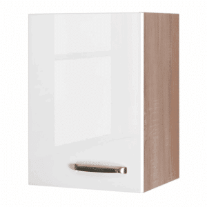 Asko Horní kuchyňská skříňka Valero H40, dub sonoma/bílý lesk, šířka 40 cm